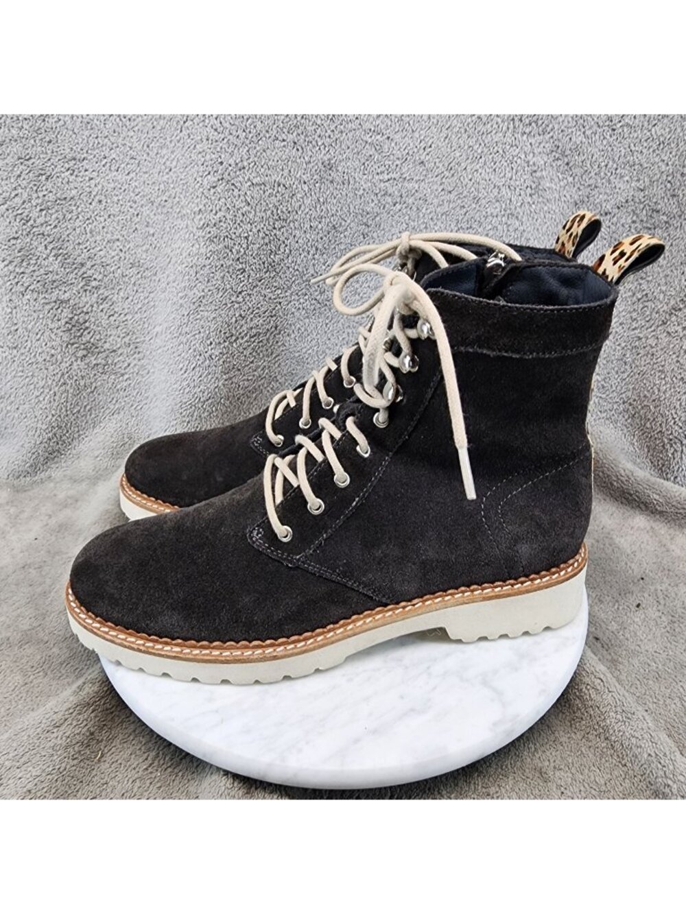 Dolce Vita Shoes Womens Size 10 Black Suede Lace Up Combat Boots *Read*